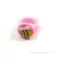 Kids customized animal shaped cute rubber PVC rings